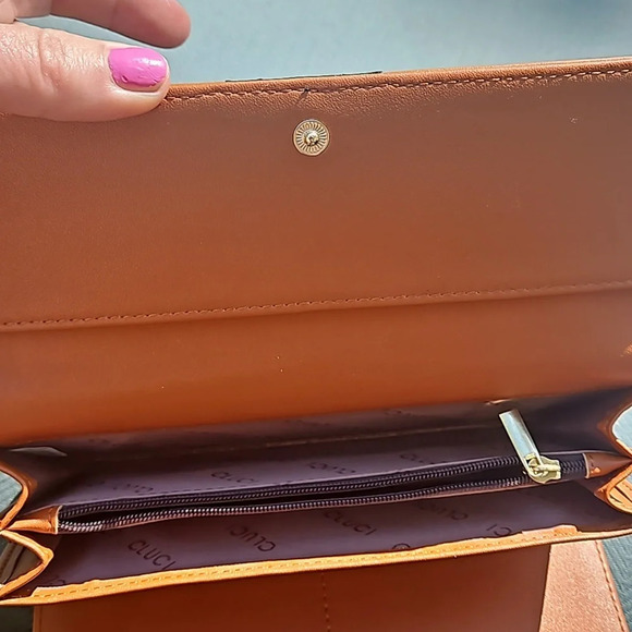 Cluci Mile Large Stylish Wallet. Black/brown NWOT - Picture 10 of 10